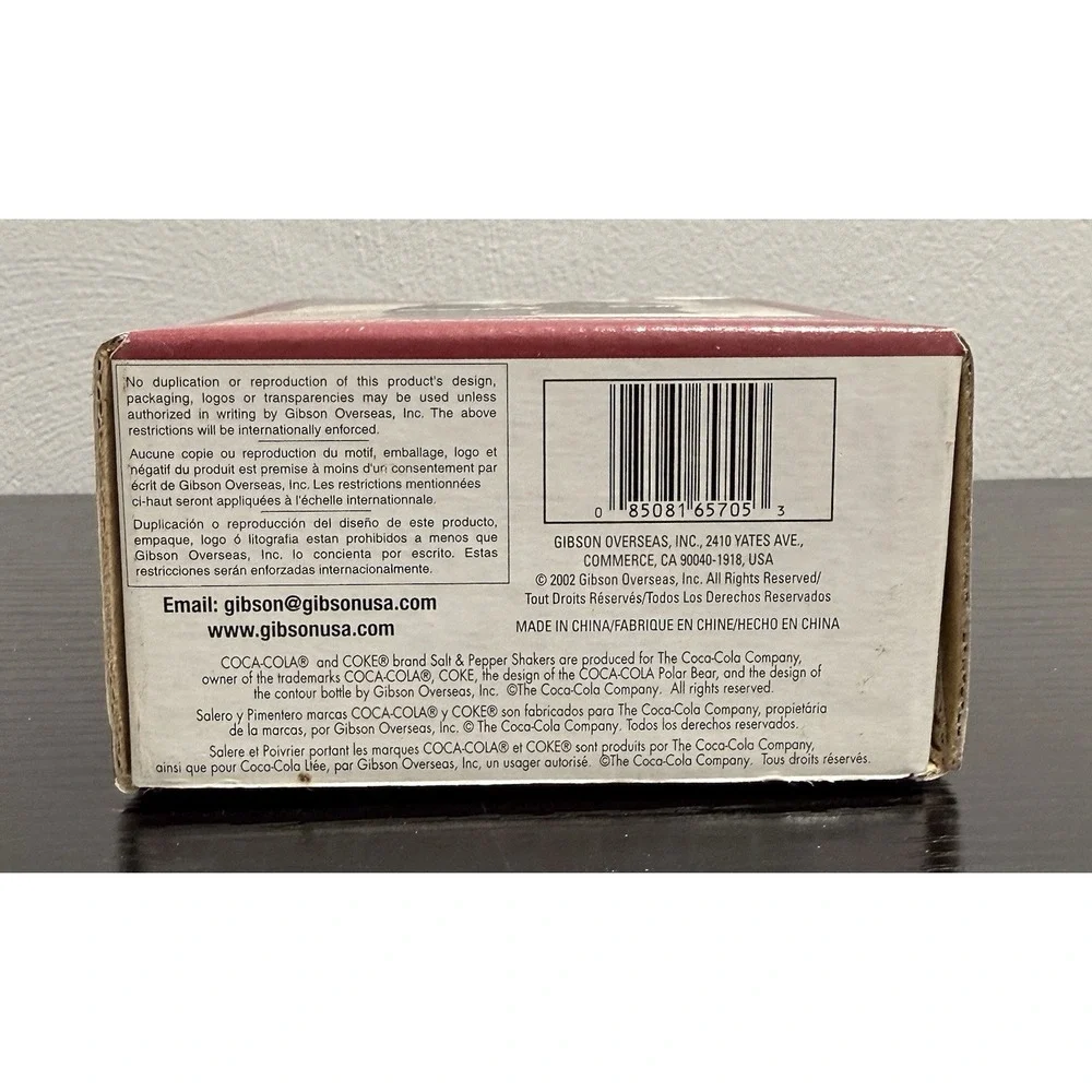 1994 COCA-COLA Ceramic SALT & PEPPER Shakers 5.5